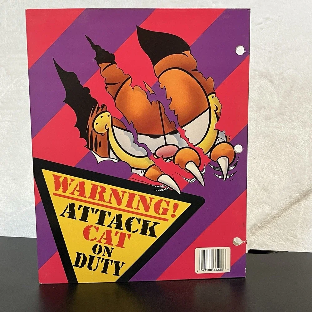 Garfield Odie PAWS 3 Ring Binder Pocket Folders Jim Davis School Lot 3 Vintage
